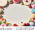 colorful sweets frame 118185508