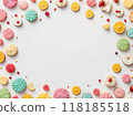 colorful sweets frame 118185518