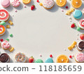 Colorful sweets frame 118185659