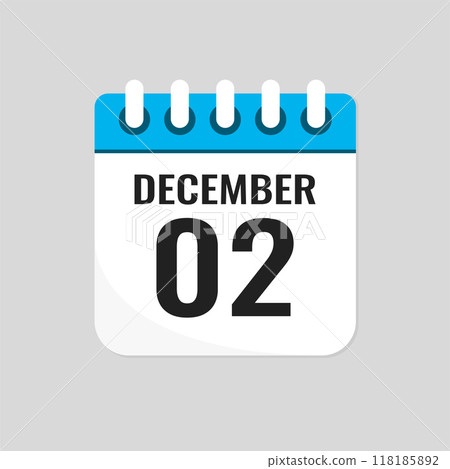 Icon page calendar day - 2 December 118185892