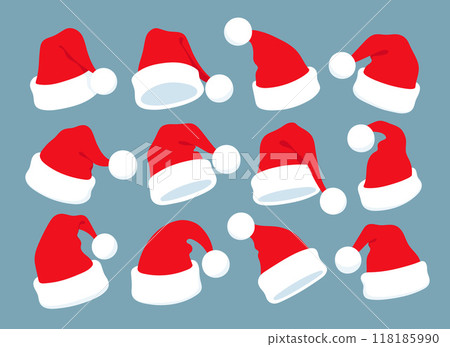 Santa Hats design elements 118185990