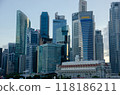 famous financial building and landmark at Marina bay sand, Singa 118186211