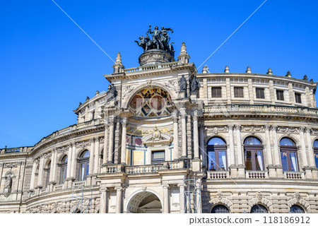 Semperoper opera house and concert hall on the Theaterplatz square in the historic centre of Dresden, Germany Semperoper opera house and concert hall on the Theaterplatz square in the historic centre of Dresden, Germany 118186912