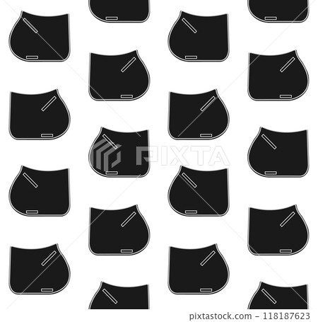 Vector seamless pattern of saddle pad silhouette 118187623