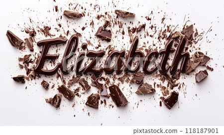 Personalized postcard perfect for decor created in Chocolate Typography. 118187901