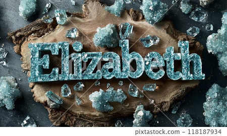 Aquamarine Crystal personalized name postcard perfect for decor. 118187934