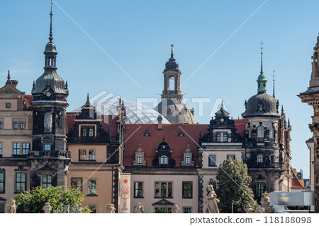 Dresden Castle or Royal Palace, former residence of the electors and kings of Saxony in old town of Dresden, Germany 118188098