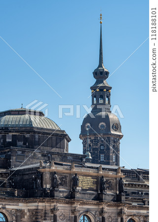 Dresden Castle or Royal Palace, former residence of the electors and kings of Saxony in old town of Dresden, Germany Dresden Castle or Royal Palace, former residence of the electors and kings of Saxony in old town of Dresden, Germany 118188101