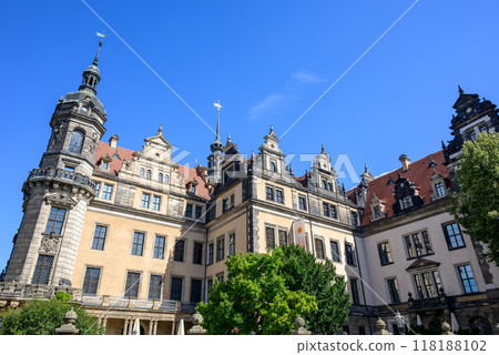 Dresden Castle or Royal Palace, former residence of the electors and kings of Saxony in old town of Dresden, Germany 118188102