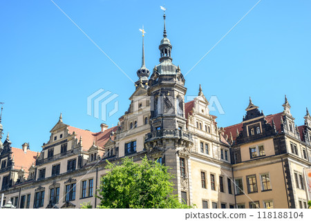 Dresden Castle or Royal Palace, former residence of the electors and kings of Saxony in old town of Dresden, Germany Dresden Castle or Royal Palace, former residence of the electors and kings of Saxony in old town of Dresden, Germany 118188104