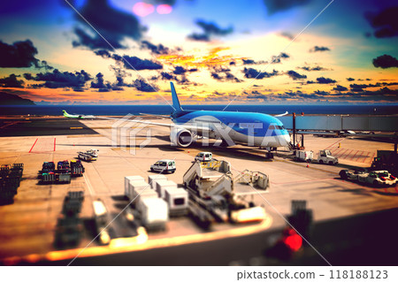 Travel by plane and airport. 118188123