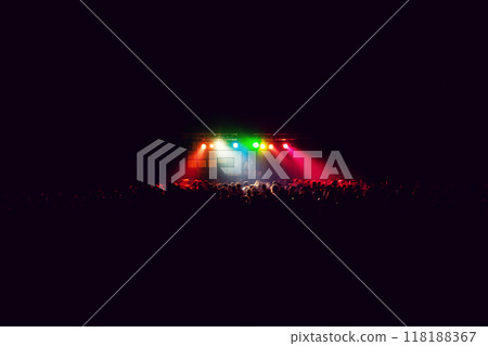 Live techno music abstract stage lights. Live techno music abstract stage lights. 118188367