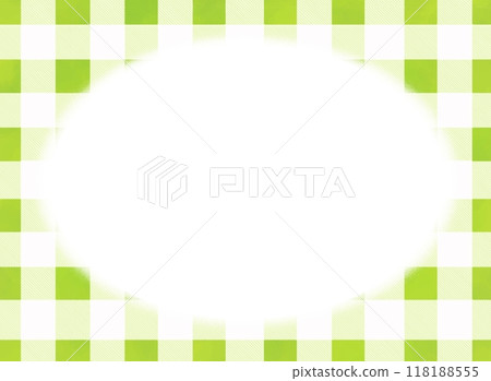 清爽的黃綠色格子圖案和圓形橢圓形背景素材 清爽的黃綠色格子圖案和圓形橢圓形背景素材 118188555
