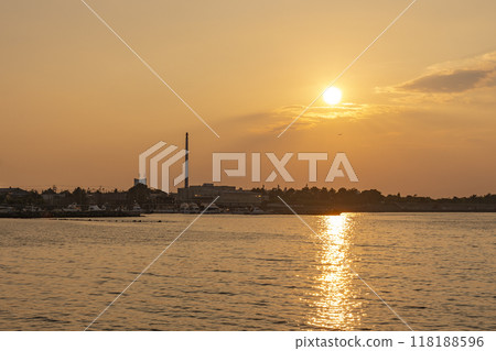 Osaka Bay, Izumiotsu City, Osaka Prefecture, Otsu River estuary 118188596