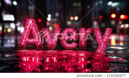 Front Lighting personalized name postcard perfect for decor. 118188877