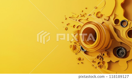 Paper-cut style, engine parts in Oil. Petroleum or automotive industry, crude oil extraction. Production of fuel from natural resources. Oil crisis. Paper-cut style, engine parts in Oil. Petroleum or automotive industry, crude oil extraction. Production of fuel from natural resources. Oil crisis. 118189127