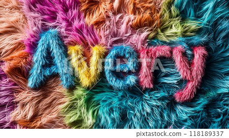 Colorful Fur personalized name postcard perfect for decor. Colorful Fur personalized name postcard perfect for decor. 118189337