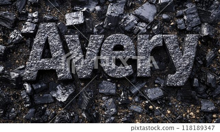 Coal personalized name postcard perfect for decor. 118189347