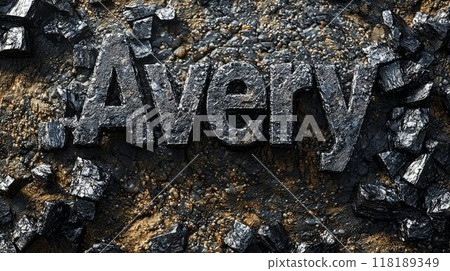 Coal personalized name postcard perfect for decor. Coal personalized name postcard perfect for decor. 118189349