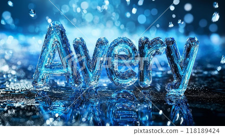 Blue Glass personalized name postcard perfect for decor. 118189424