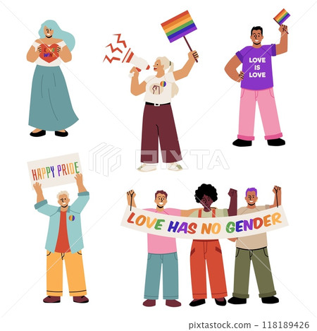 Set of LGBT community people. 118189426