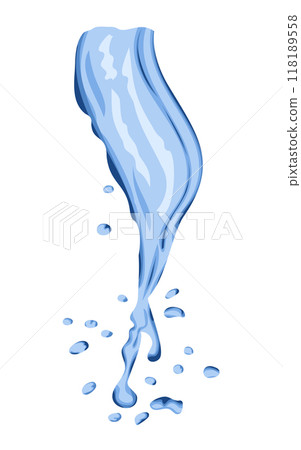 Pouring water in flat hand drawn style 118189558