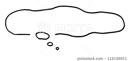 Simple hand-drawn illustrations of speech bubbles for worries and concerns 118189851