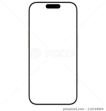 Smartphone with transparent screen, mobile phone, mobile phone, smartphone illustration material, vector 118189904