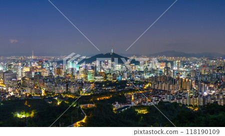 韓國首爾的城市夜景 韓國首爾的城市夜景 118190109