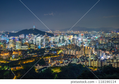 韓國首爾的城市夜景 118190114