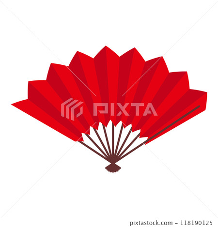 簡單的紅色折扇向量圖素材 簡單的紅色折扇向量圖素材 118190125