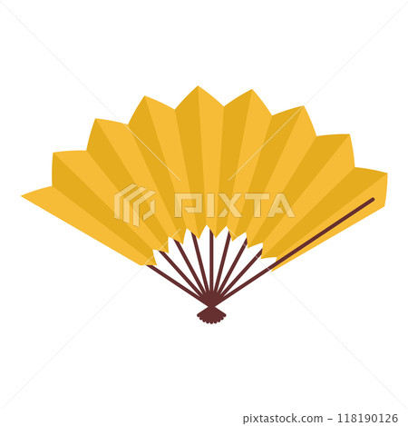 簡單的金色折扇向量圖素材 簡單的金色折扇向量圖素材 118190126