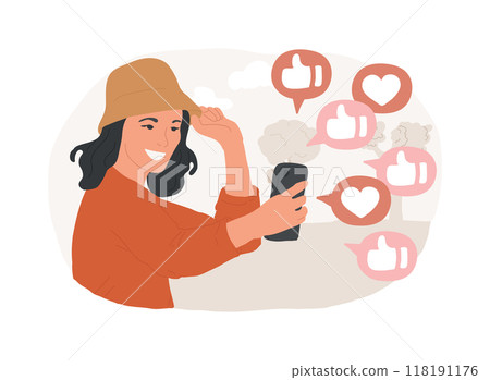 Personal branding isolated cartoon vector illustrations. Personal branding isolated cartoon vector illustrations. 118191176