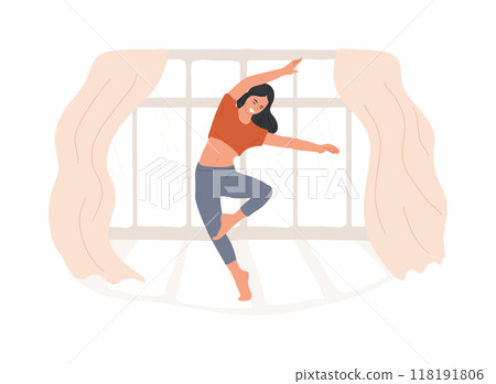 Contemporary dance isolated cartoon vector illustrations. 118191806