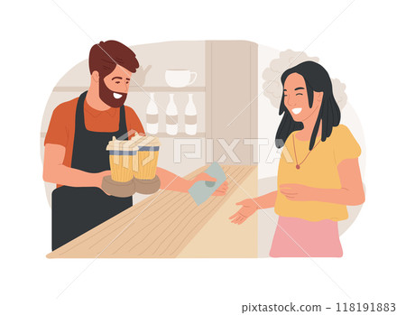 Take away coffee isolated cartoon vector illustrations. 118191883