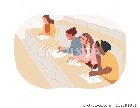 Absorbing information isolated cartoon vector illustrations. Absorbing information isolated cartoon vector illustrations. 118191911