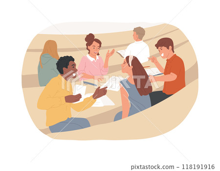 Before lecture isolated cartoon vector illustrations. 118191916