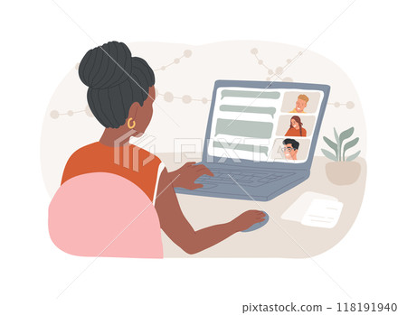 Student chat isolated cartoon vector illustrations. Student chat isolated cartoon vector illustrations. 118191940