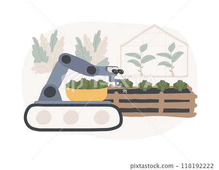 Robotic greenhouse isolated cartoon vector illustrations. Robotic greenhouse isolated cartoon vector illustrations. 118192222