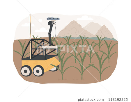 Phenotyping robots isolated cartoon vector illustrations. 118192225