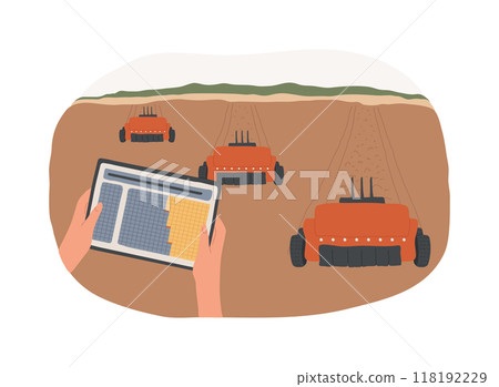 Autonomous seeding isolated cartoon vector illustrations. Autonomous seeding isolated cartoon vector illustrations. 118192229