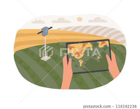 Compaction profile sensing isolated cartoon vector illustrations. Compaction profile sensing isolated cartoon vector illustrations. 118192236