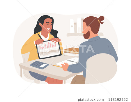 Hire an accountant isolated cartoon vector illustrations. 118192332
