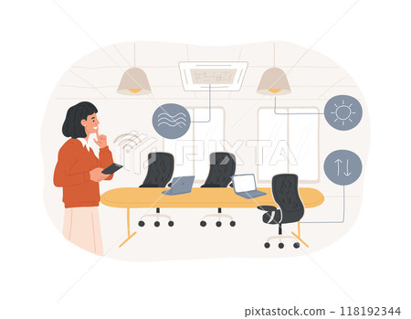 Smart office isolated cartoon vector illustrations. 118192344