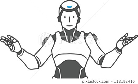 Illustration of an AI explaining something 118192416