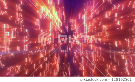 Abstract glowing energy futuristic yellw hi-tech abstract background made of lines and computer stripes 118192561