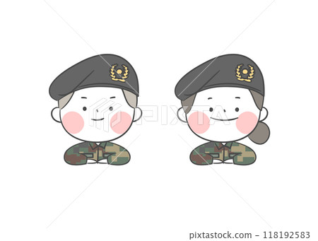 A drawing of soldier character. A drawing of soldier character. 118192583