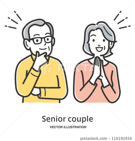 Cheerful elderly couple 118192858