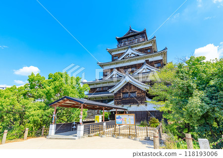 Hiroshima Castle in summer, Hiroshima City, Hiroshima Prefecture 118193006