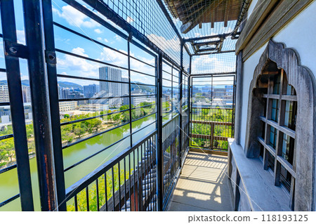 Summer view from Hiroshima Castle, Hiroshima City, Hiroshima Prefecture 118193125